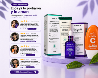 Rutina facial 3 en 1, para piel con Imperfecciones
